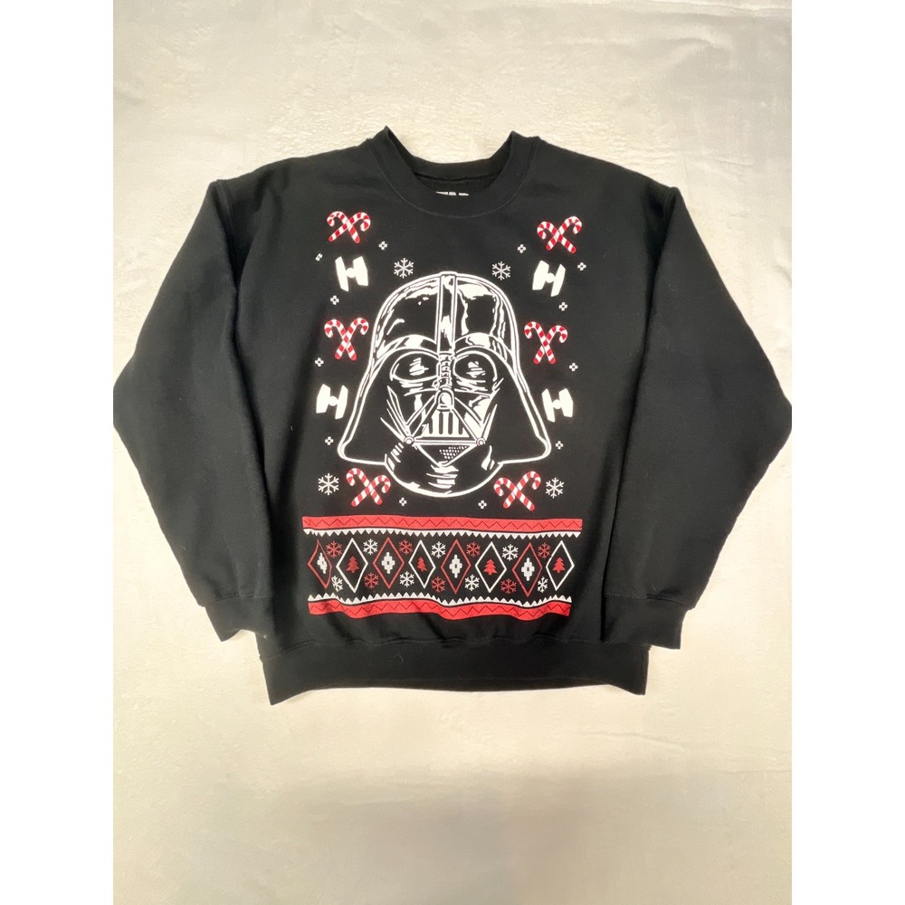Star Wars Darth Vader Ugly Christmas Sweater Mens L‎ Black Red